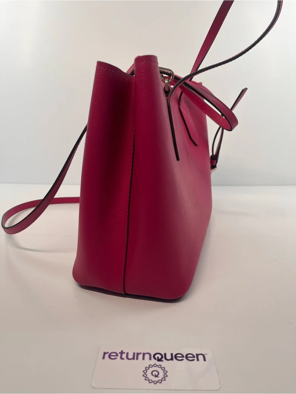kate spade Hot Pink Leather Tote with Detachable Strap